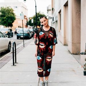 Discount Universe Mesh sequined dress